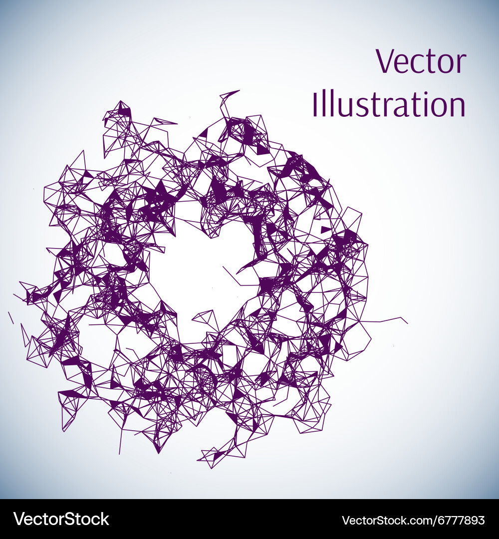 Wireframe polygonal background abstract form vector image