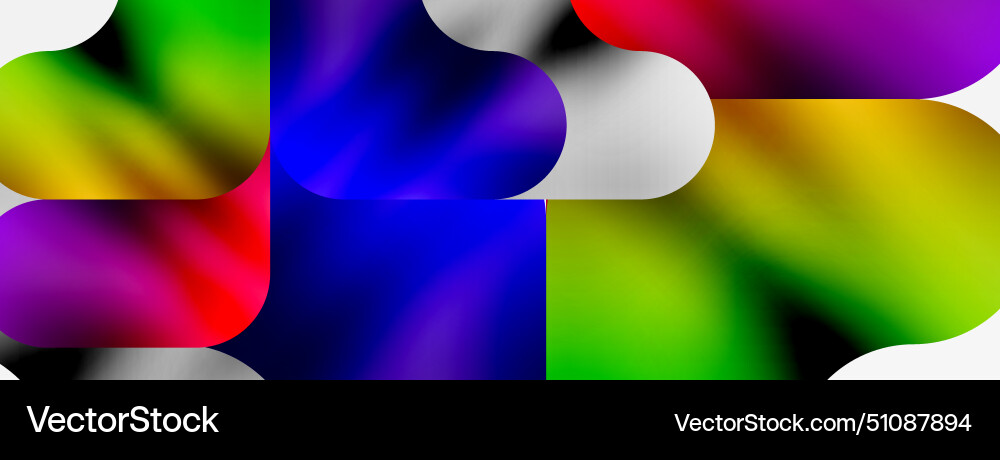 A computer generated image of rainbow colored Vector Image