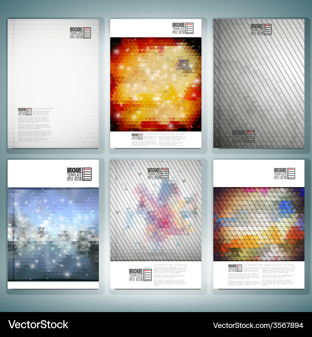 Abstract colored backgrounds triangle design Vector Image