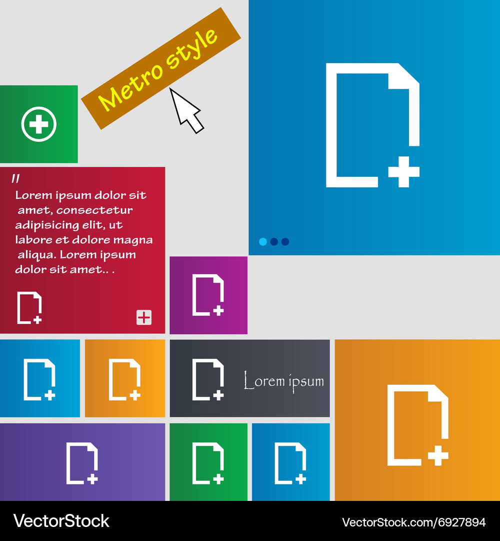 Add file icon sign buttons modern interface Vector Image