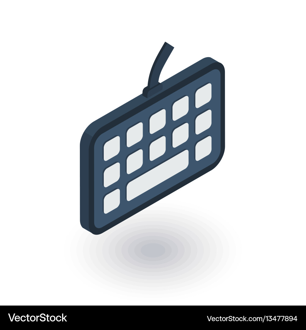 Isometric Keyboard Buttons vector image
