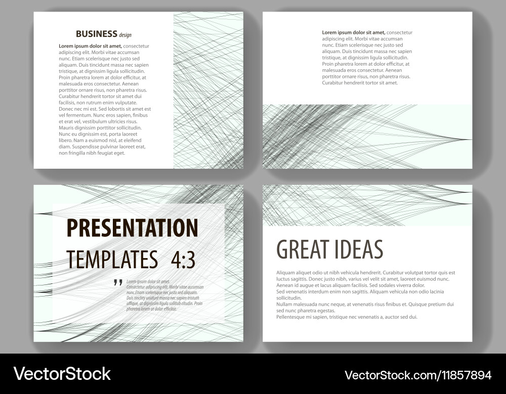 Set of business templates for presentation slides Vector Image