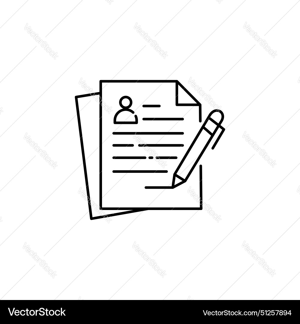 Written task content creation icon design Vector Image