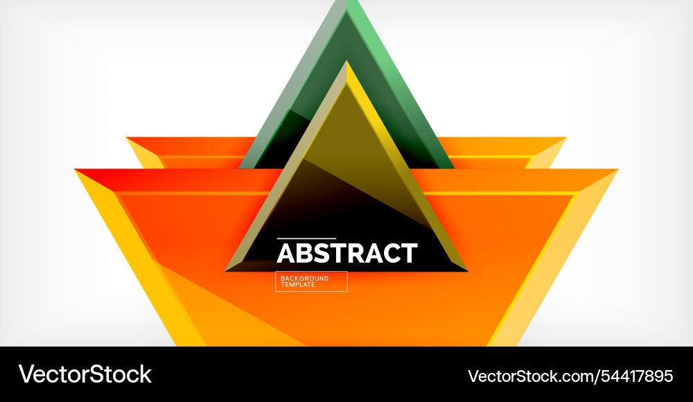 Abstract background - colorful triangles with 3d Abstract background - colorful triangles with 3d vector image
