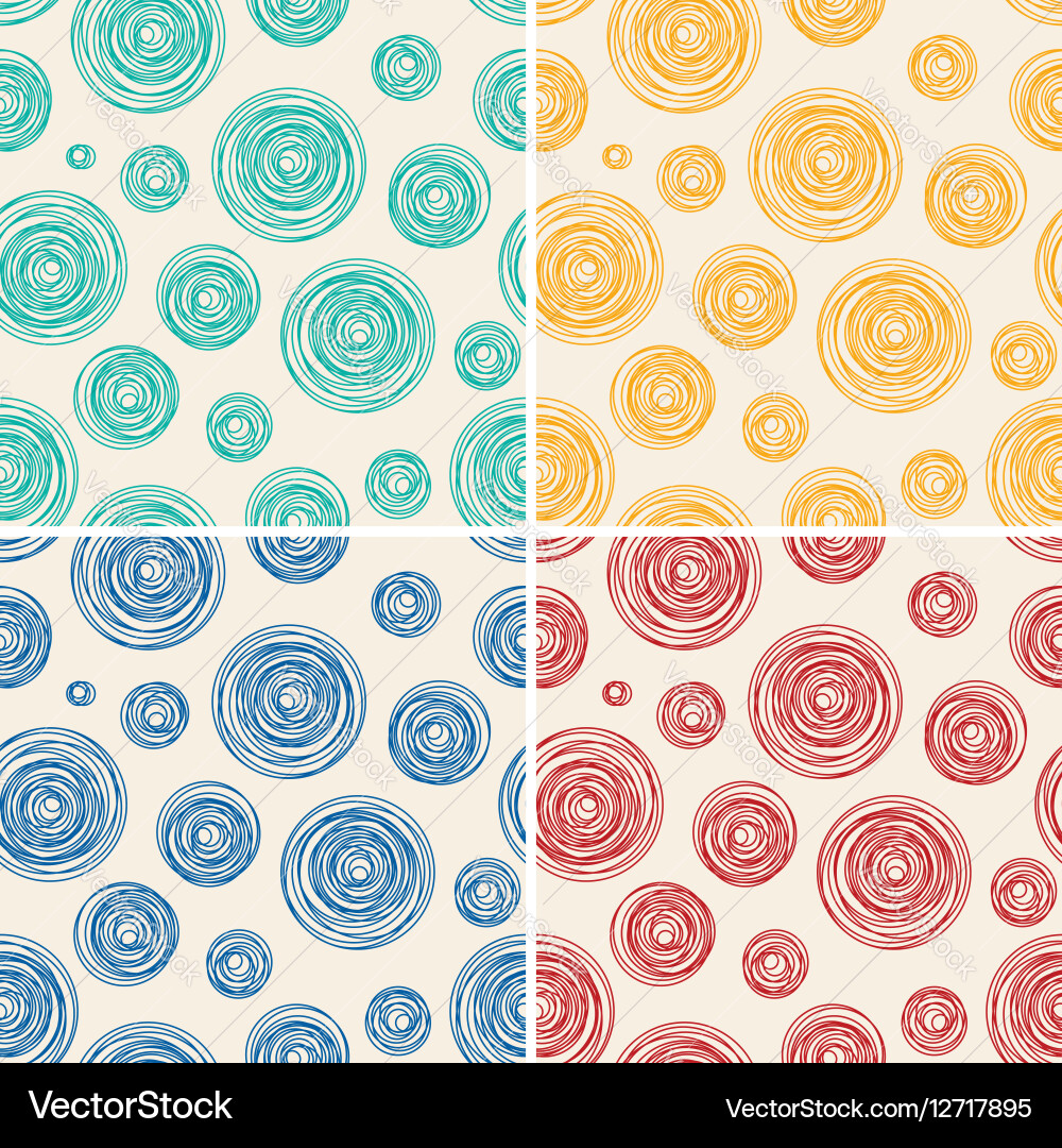 Abstract Line Circles Pattern vector image