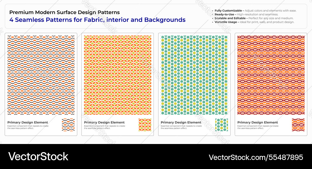 Abstract minimalist pattern collection Vector Image