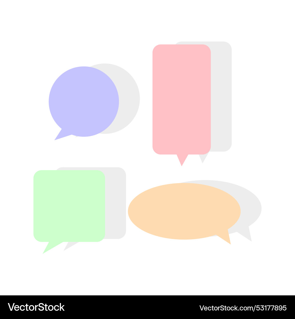 Messages are pastel tones text message Messages are pastel tones text message vector image