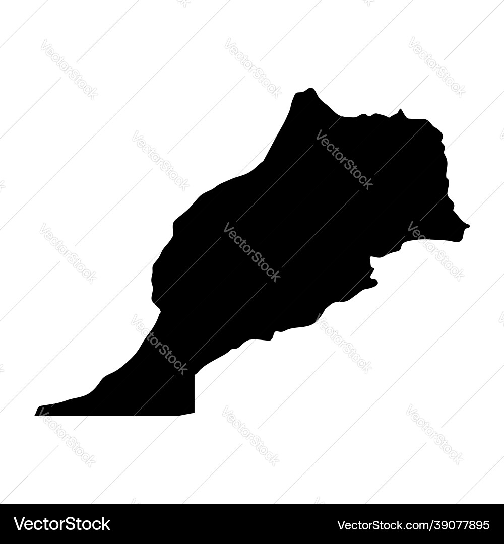 Morocco Island Silhouette Vector Image