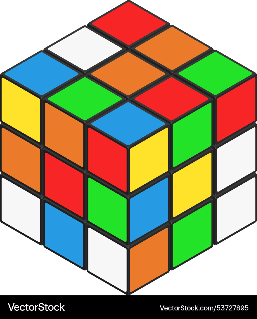 Rotating Cube Puzzle vector image