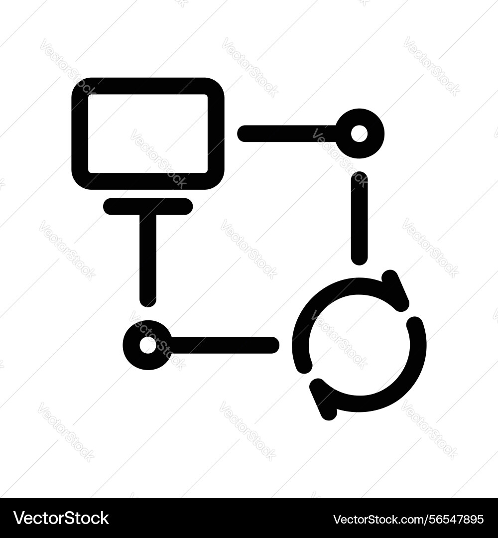 Simple network diagram icon with two computers Simple network diagram icon with two computers vector image