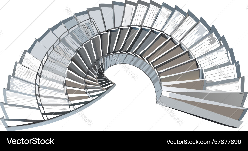 Abstract fan spiral design element dynamic motion Vector Image