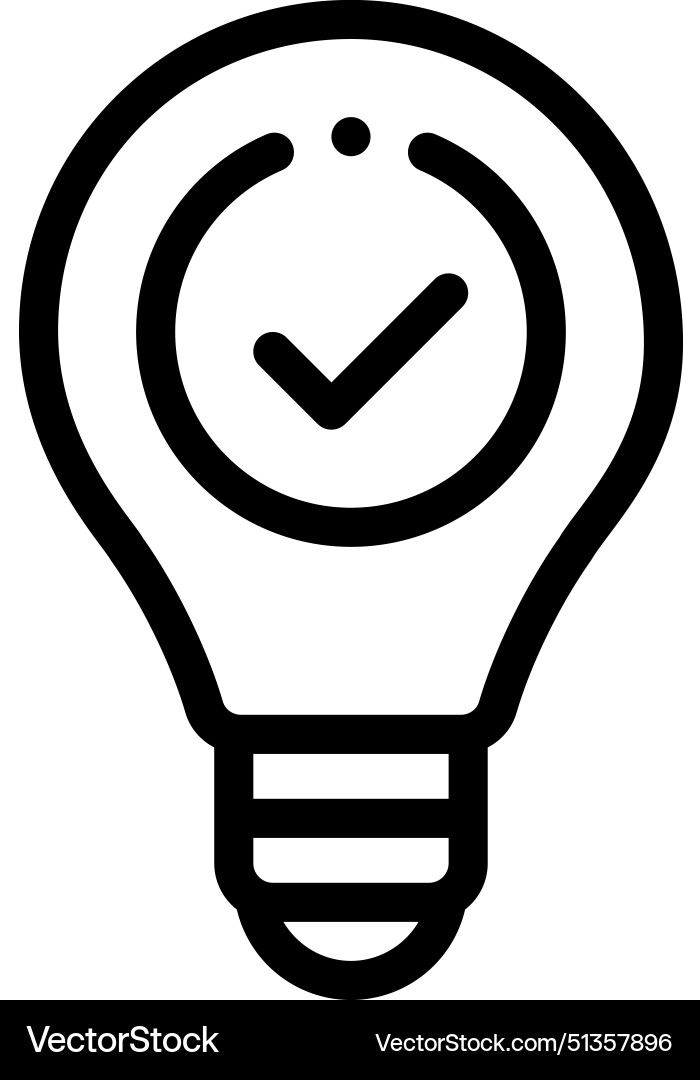 Aproval icon thin linear style design isolated Vector Image