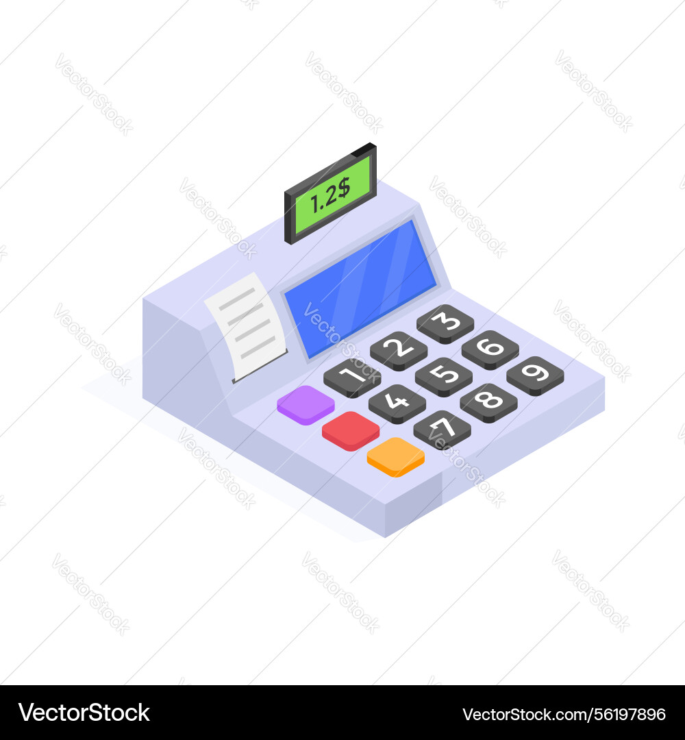 Cash register Royalty Free Vector Image - VectorStock