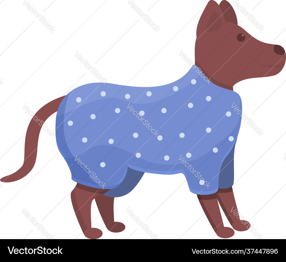 Dotierte Hundekleidung Ikone Cartoon Stil Dotierte Hundekleidung Ikone Cartoon Stil vektorbild