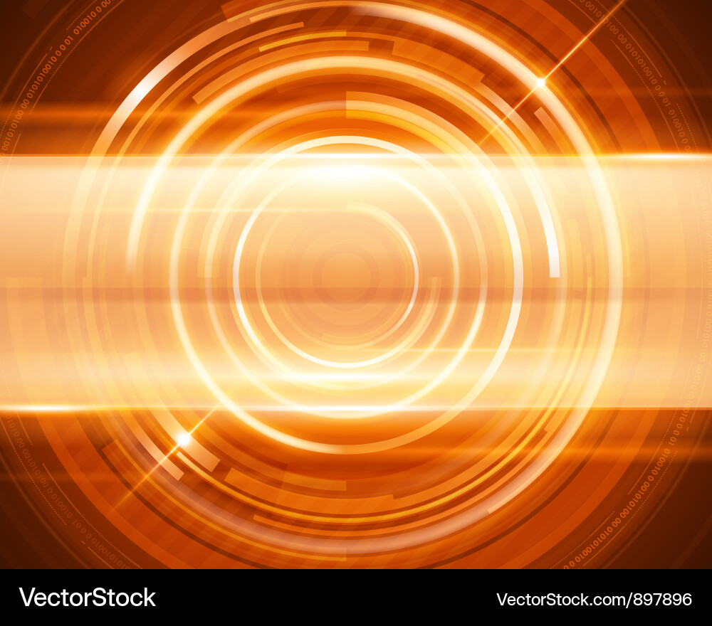 Dynamic Orange Circles Background Vector Image