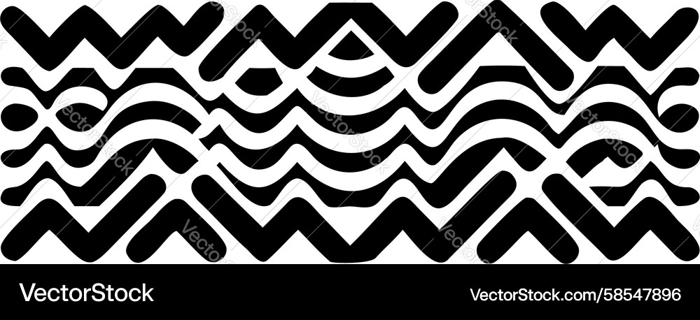 Dynamic Wavy Zigzag Pattern Vector Image