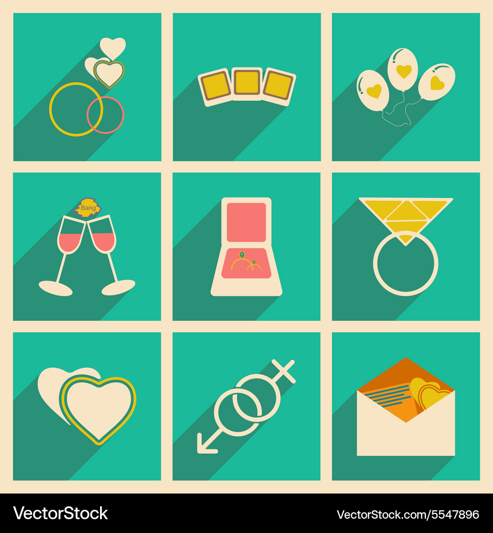 Flat with shadow concept and mobile application Vector Image