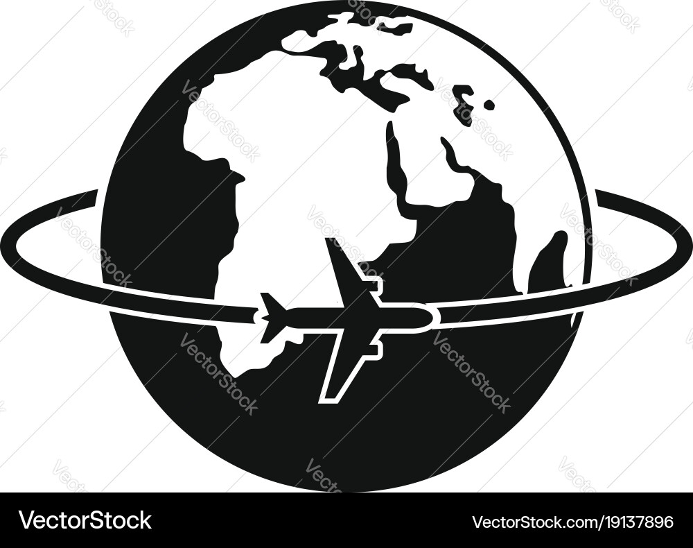 Global Icon - World Travel Vector Image