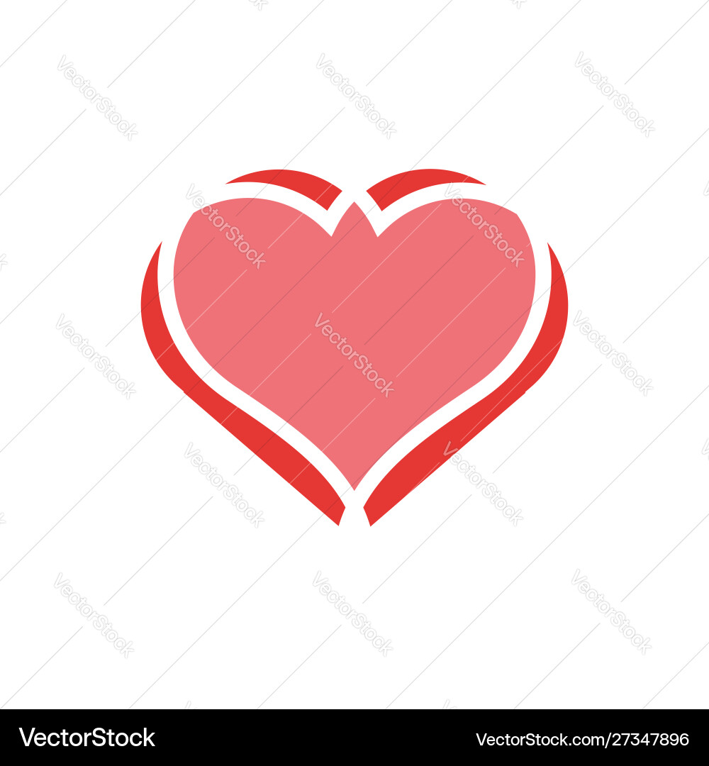 Graphic red hearts love icon couple romantic Graphic red hearts love icon couple romantic vector image