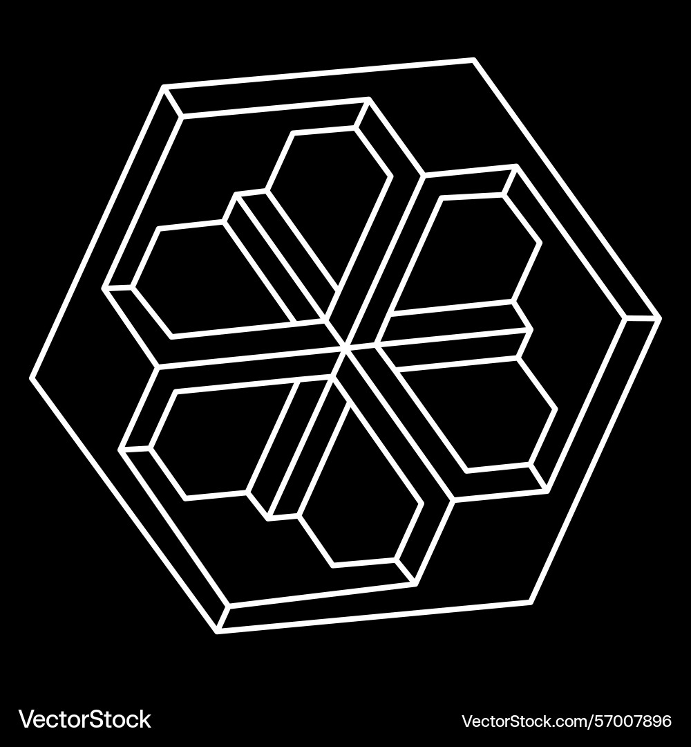 Impossible shape web design element optical Impossible shape web design element optical vector image