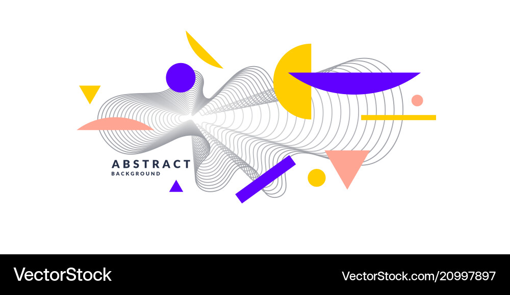Abstract background with dynamic linear waves vector image