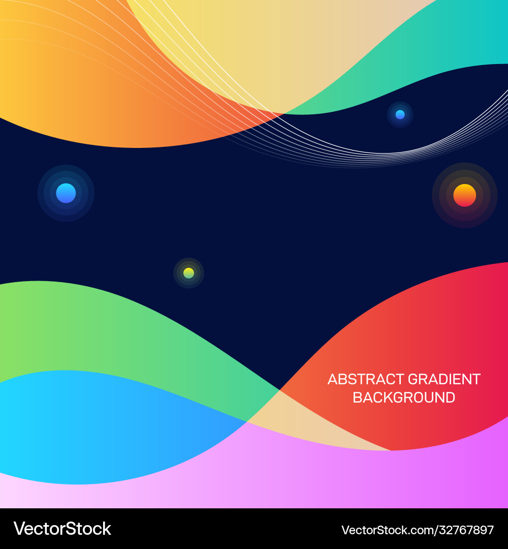 Abstract colorful gradient geometric shape vector image