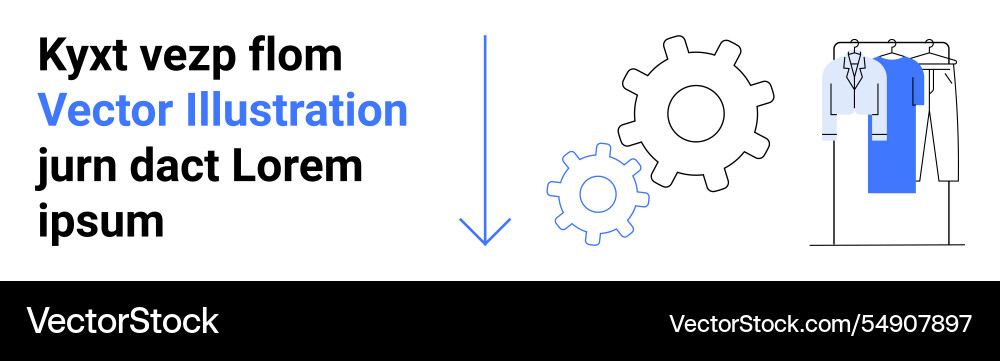 Gear mechanisms with arrow process Gear mechanisms with arrow process Vector Image
