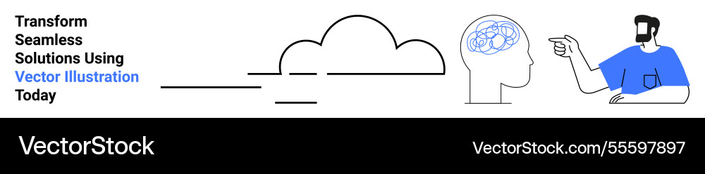 Man analyzing cloud data and neural connections Man analyzing cloud data and neural connections Vector Image
