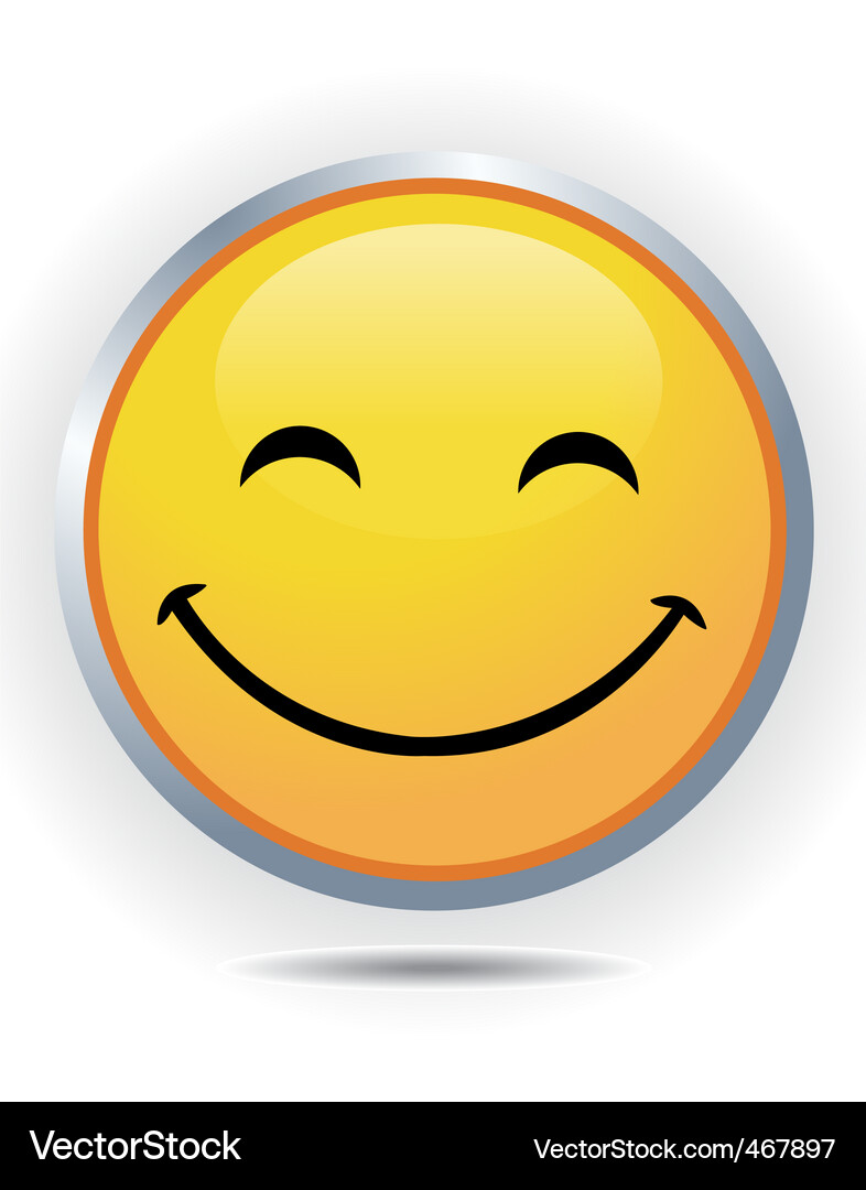 Smiling Face Icon Vector Image
