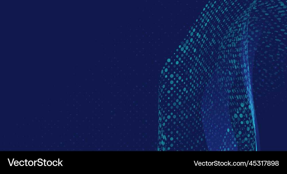 Futuristic Particle Wave Background Vector Image