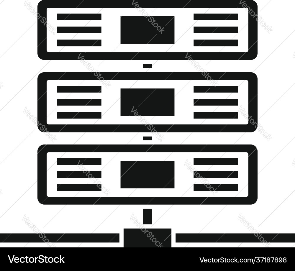 Modern remote server icon simple style Modern remote server icon simple style Vector Image