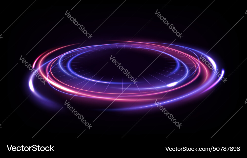 Rotating violet rays with sparks background vector image