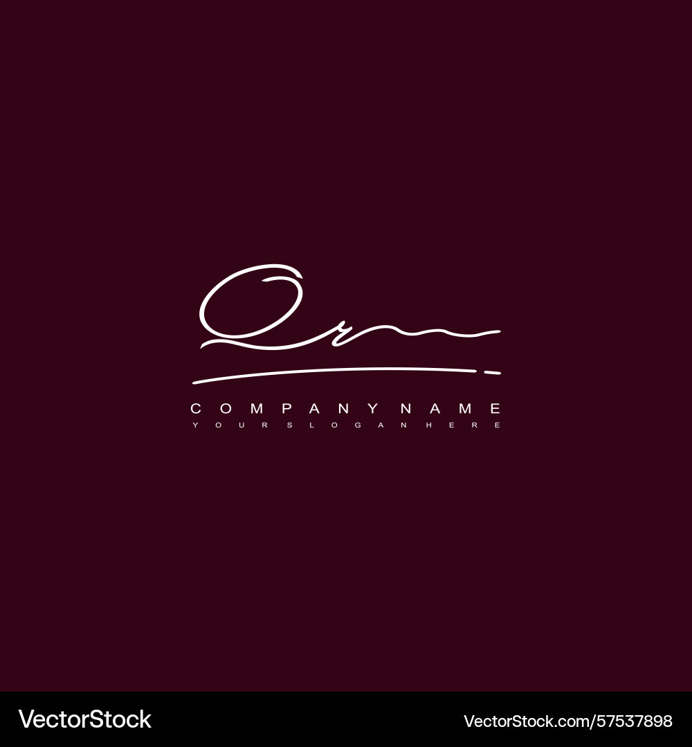 Signature style qr initial logos initials logo Signature style qr initial logos initials logo Vector Image