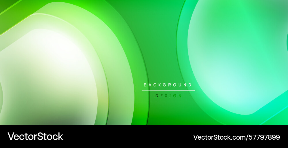 Abstract green background overlapping shapes Vector Image