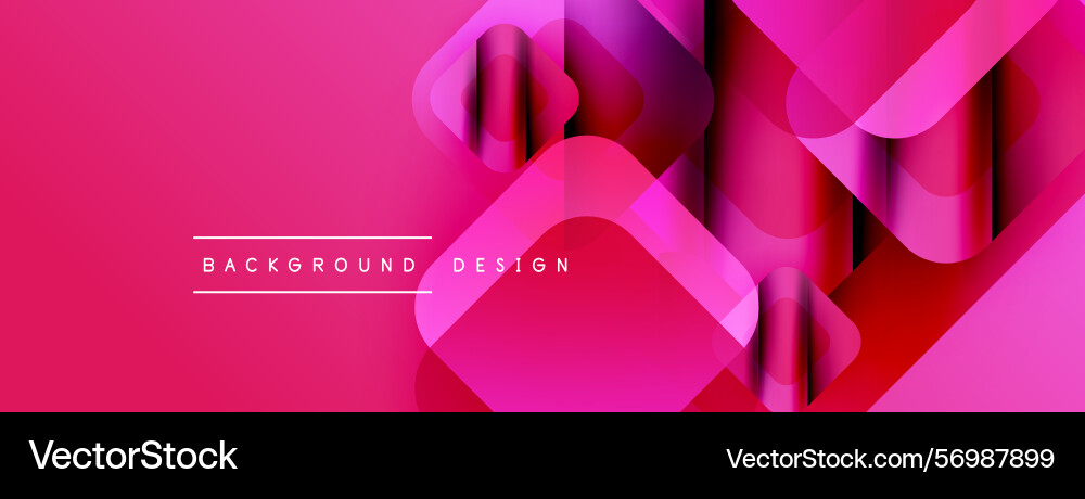 Abstract pink design features overlapping rounded Vector Image