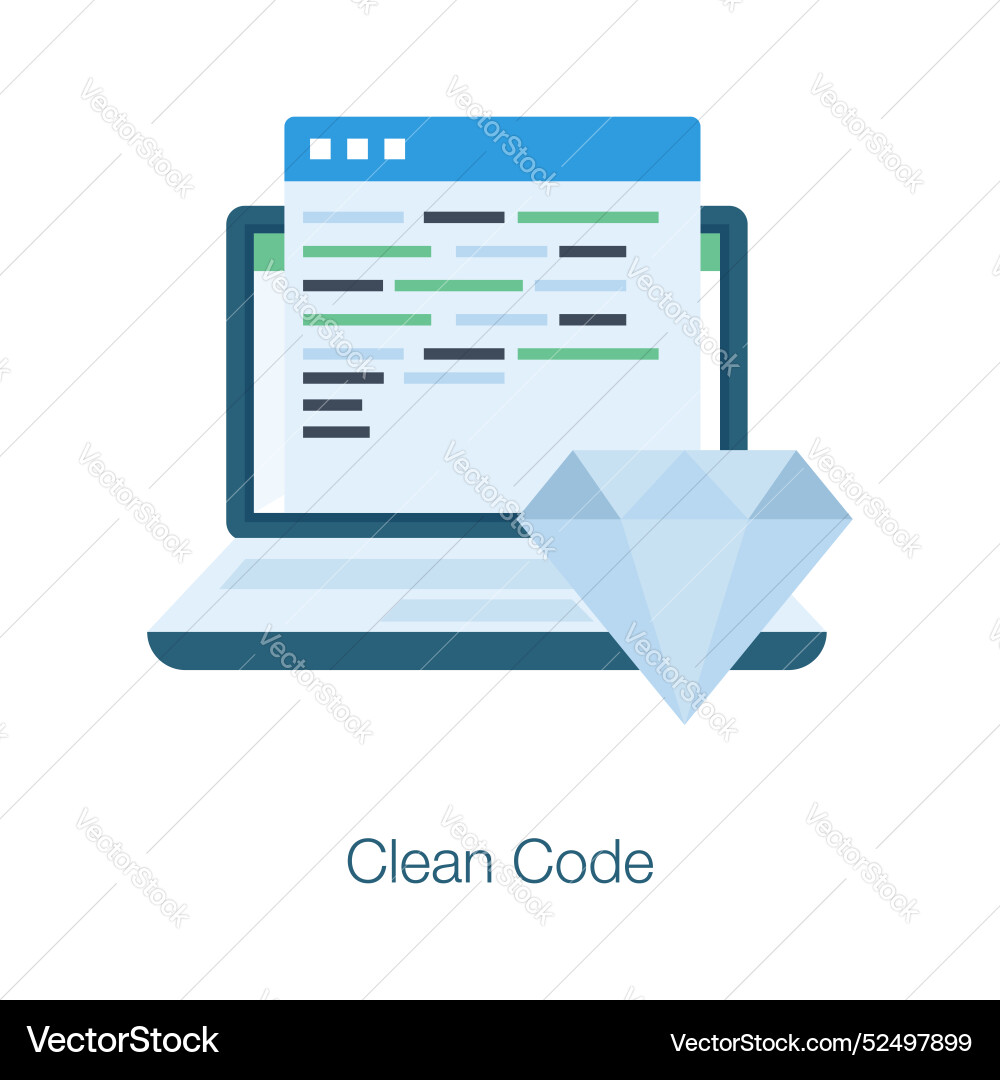 Clean code vector image