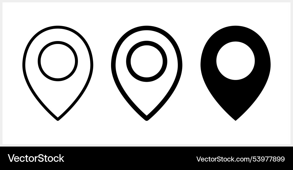 Map pointer icon isolated gps location symbol vector image