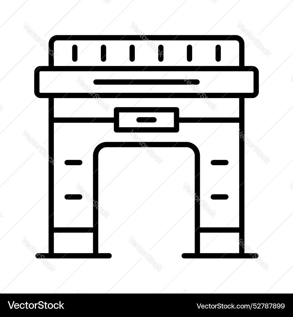 Modern icon of arc dde triomphe in customizable Vector Image