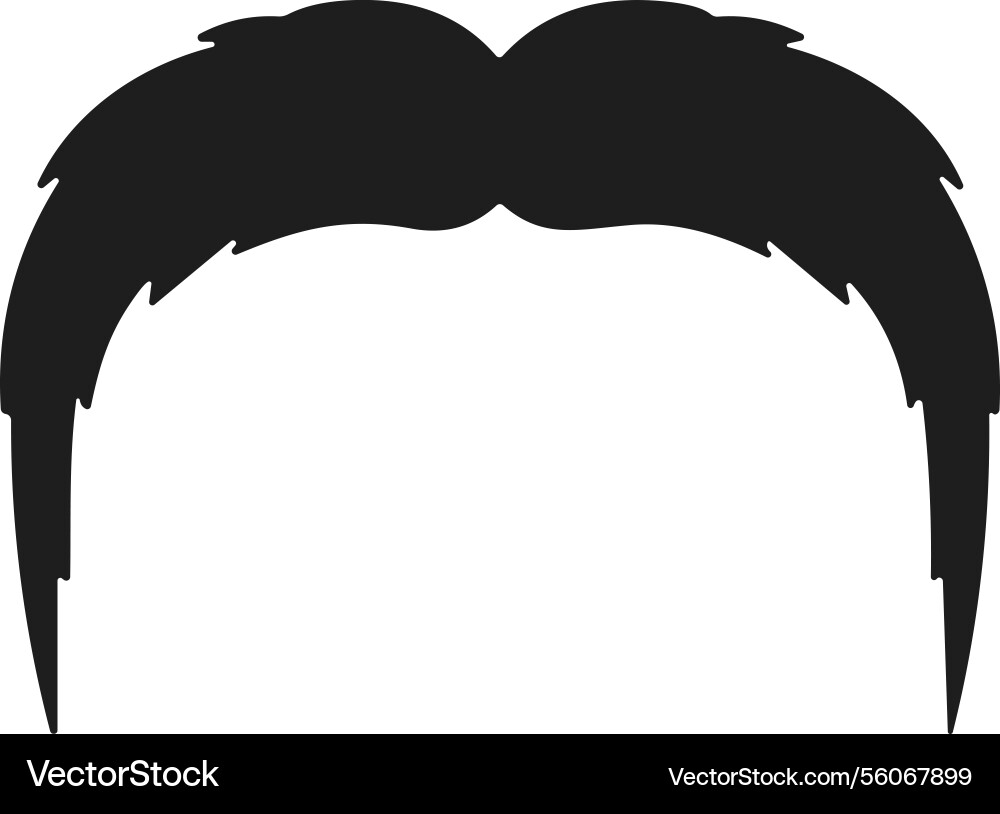 Retro Schnurrbart und Haarsilhouette für Friseur Retro Schnurrbart und Haarsilhouette für Friseur vektorbild