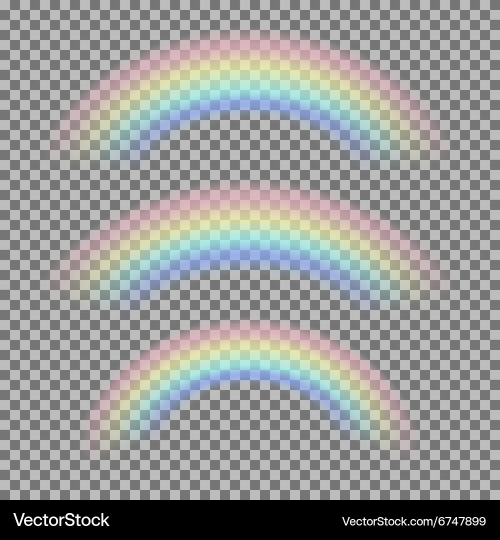 Set of different realistic transparent Vector Image