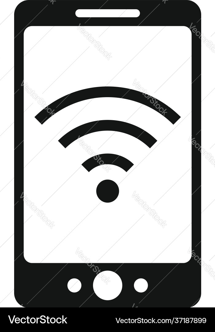 Wifi remote control icon simple style Vector Image