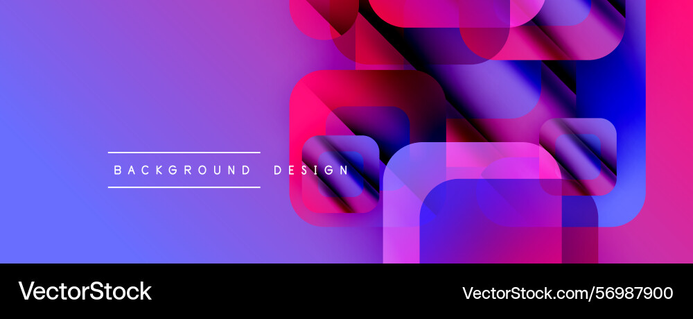 Abstract vibrant background overlapping shapes Vector Image