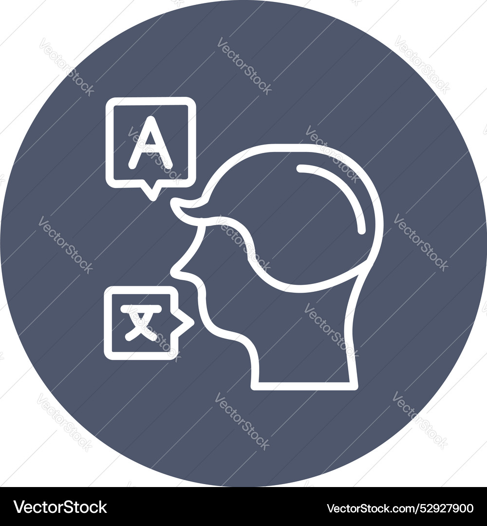 Bilingual icon design Royalty Free Vector Image