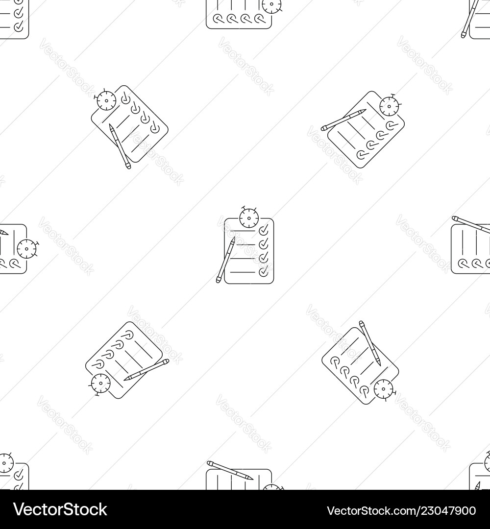 Checklist pattern seamless Vector Image