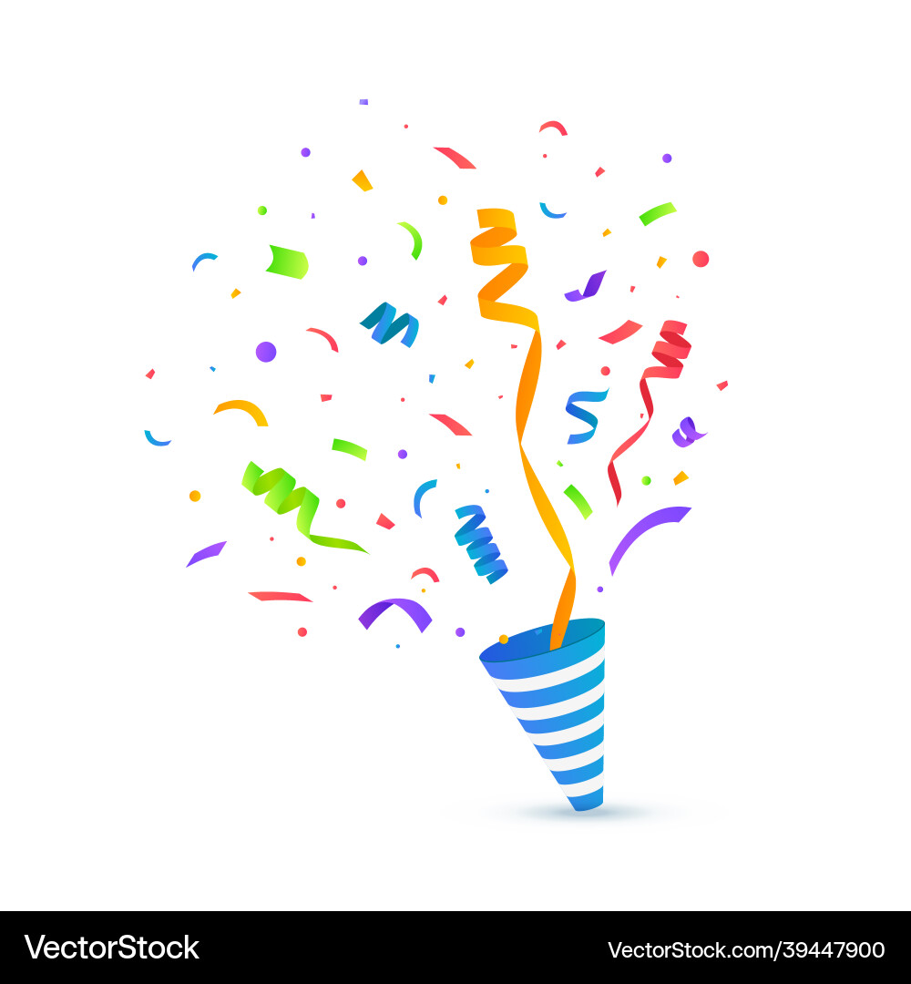 Confetti festive background Royalty Free Vector Image