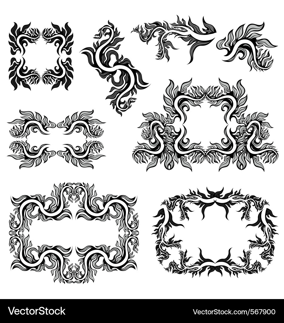 Frames collection vector image