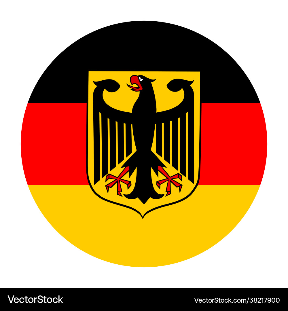 Germany flag circle banner vector image