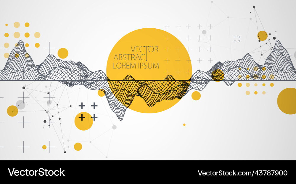 Modern Abstract Wireframe Background Vector Image