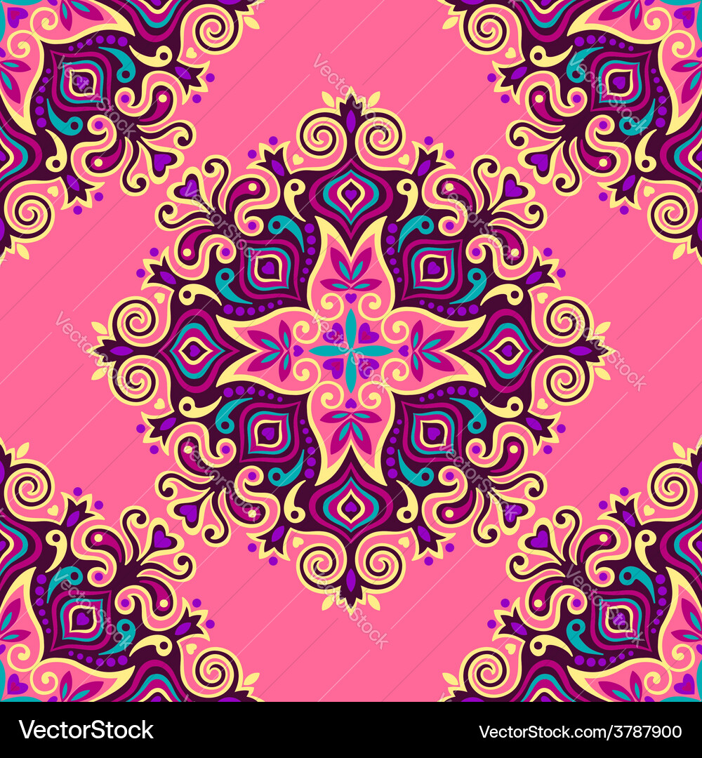 Seamless background with abstract ethnic pattern Vector Image