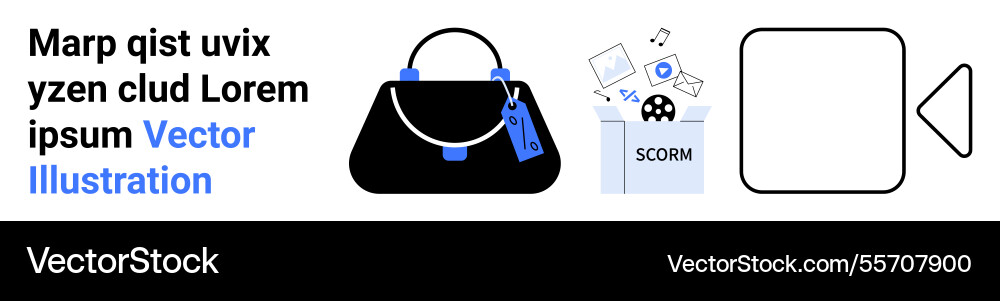 Stylish handbag file folder with documents Stylish handbag file folder with documents Vector Image